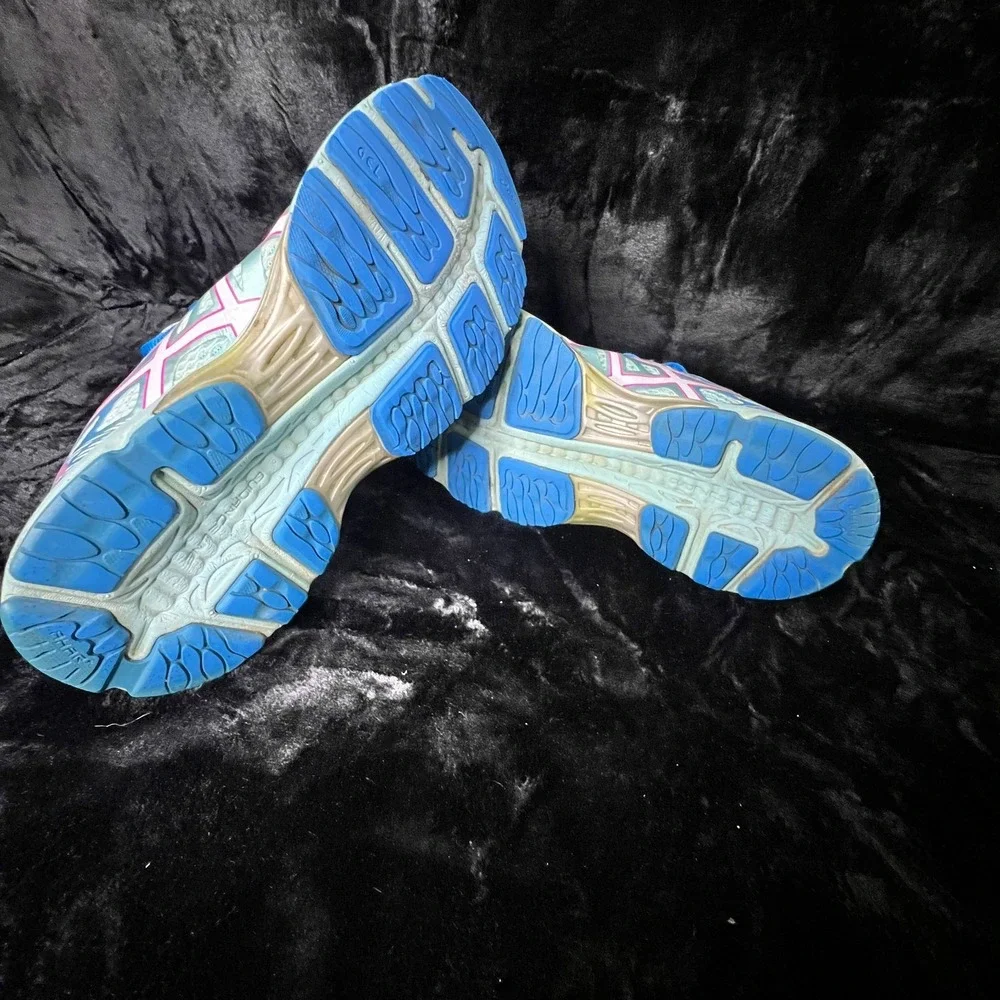 Asics Gel-Cumulus 18 T6C8N Women 7.5 Running Shoes Aqua Splash Pink Glow Sneaker